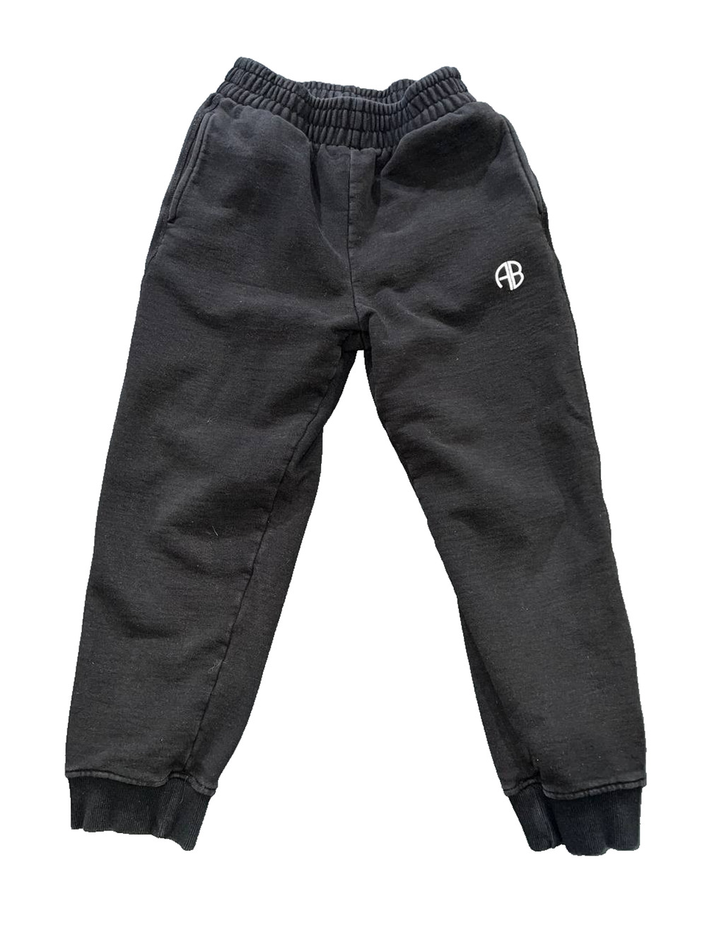 ANINE BING Sport Evan crop Jogger Y2K Womenโs Track Pants Size M Black A011143